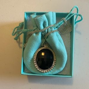 Tiffany & Co Ziegfeld Oval Black Onyx Necklace New